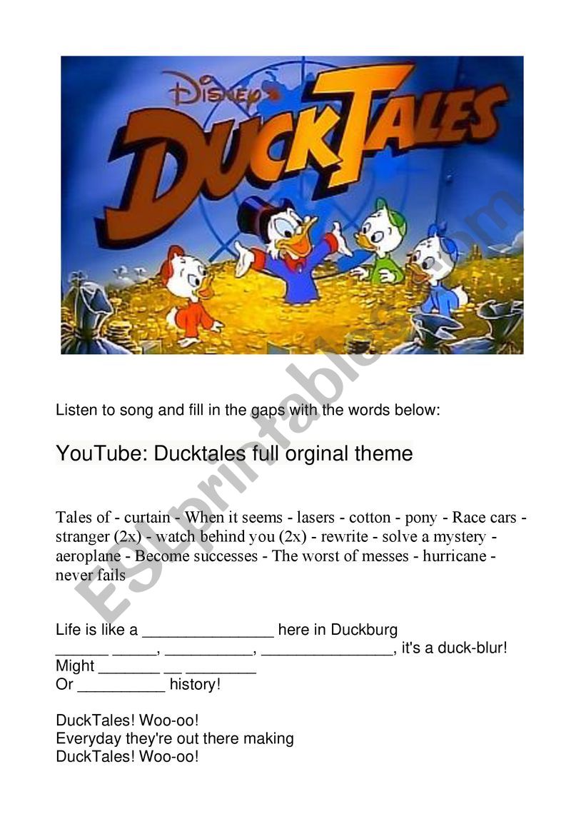 ducktales theme song cover